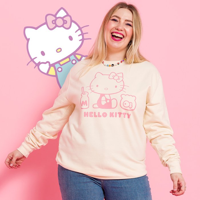 Hello Kitty Outline Cream Sweater