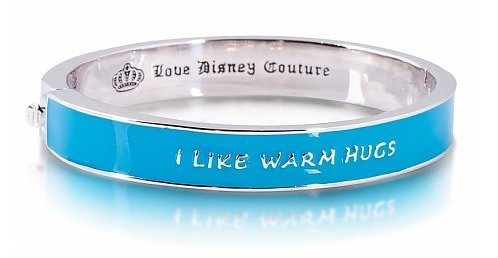14kt White Gold Plated Frozen Warm Hugs Bangle from Disney Couture