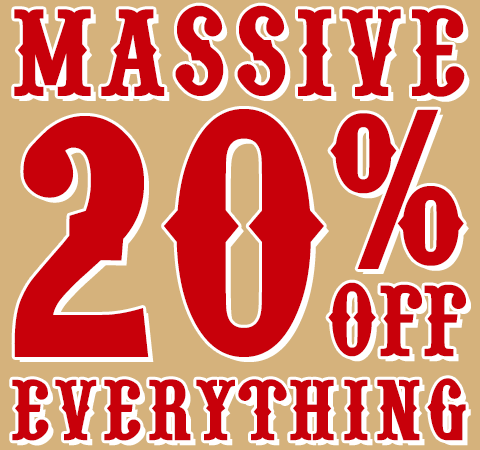 Massive 20% Off Everything!