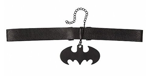 Black DC Comics Batman Logo Choker Necklace