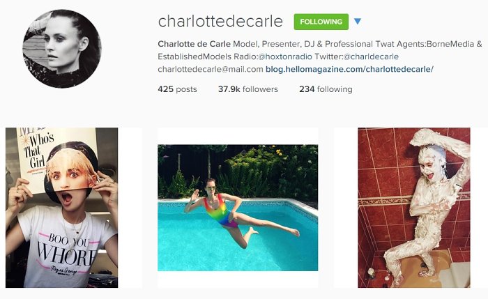 Charlotte De Carle Instagram