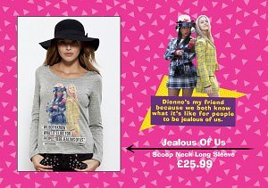 Ladies Clueless Jealous Scoop Neck Long Sleeve T-Shirt from TruffleShuffle