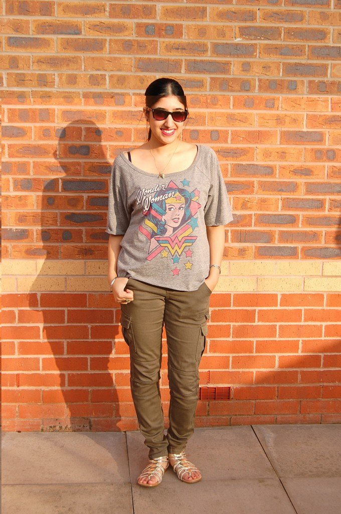 Ladies Wonder Woman Slouch Triblend T-Shirt