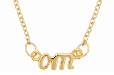 Gold Plated Nineties Om Necklace