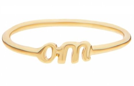Gold Plated Nineties Om Ring