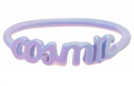 Iridescent Lilac Nineties Cosmic Ring