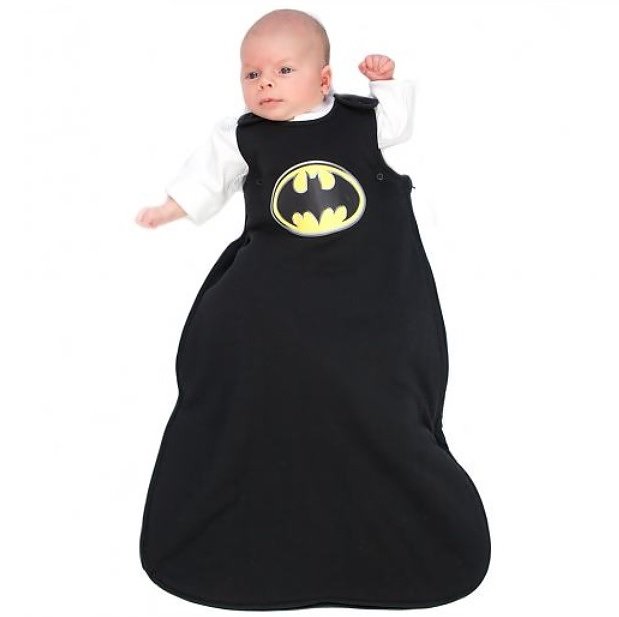 Kids Black Batman Logo Baby Sleeping Bag