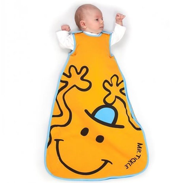 Kids Orange Mr Men Mr Tickle Baby Sleeping Bag