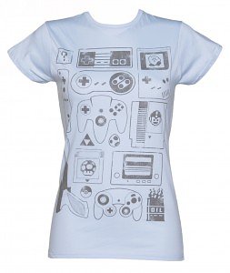 Ladies_Light_Blue_Old_School_Gamer_T_Shirt_hi_res Gamer