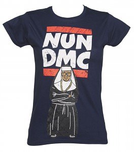 Ladies Navy Nun DMC T-Shirt from Cool Toons - £19.99