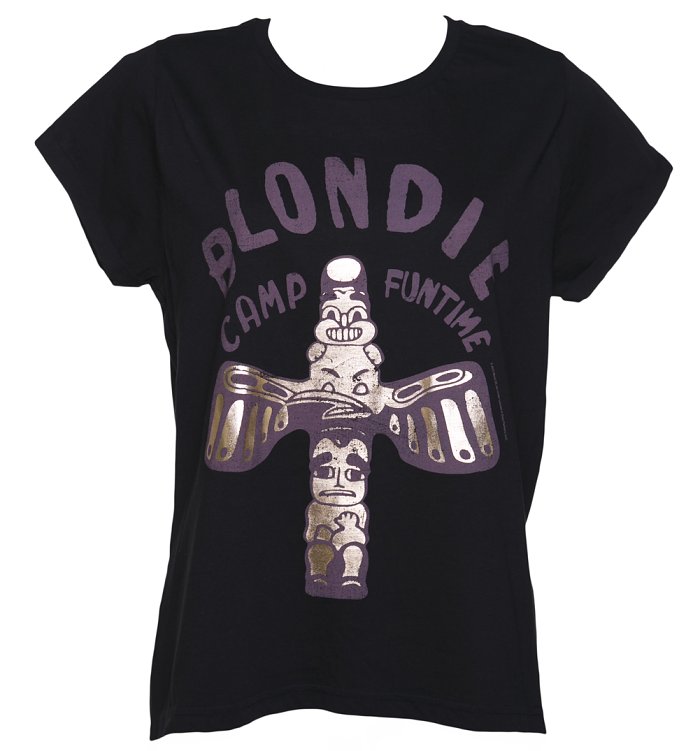 Ladies_Premium_Black_Camp_Funtime_Foil_Print_Blondie_Oversized_Boyfriend_T_Shirt_from_Amplified_Vintage