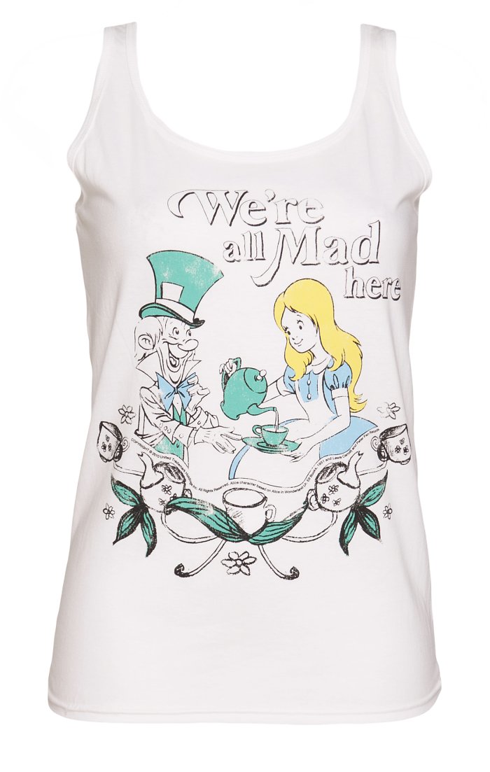 We're All Mad Here Alice In Wonderland Vest Alice In Wonderland Vest