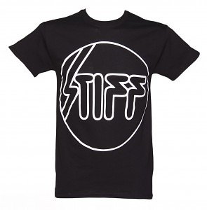 Mens_Black_If_It_Aint_Stiff_Records_Front_And_Back_Print_T_Shirt_Front_hi_res Stiff Records