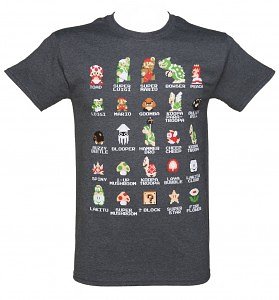 Mens_Charcoal_Marl_Super_Mario_Brothers_Nintendo_T_Shirt