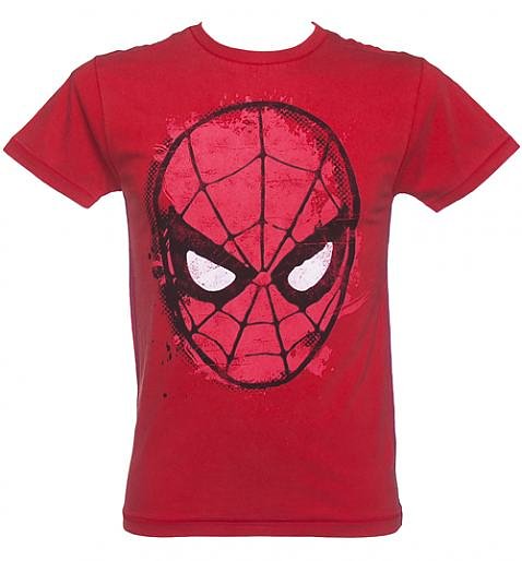 Mens_Red_Washed_Spiderman_Mask_T_Shirt_from_Fabric_Flavours_500_478_514_76