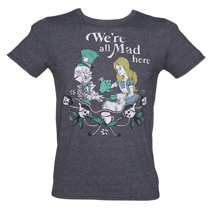 We're All Mad Here Alice In Wonderland T-Shirt  Alice In Wonderland T-Shirt