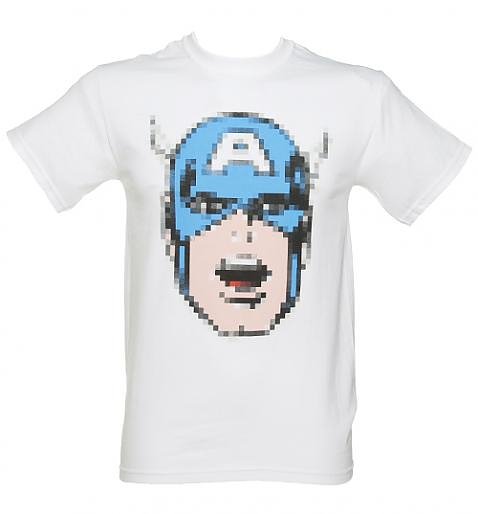 Pixellated Captain America T Shirt Pixellated Captain America T Shirt