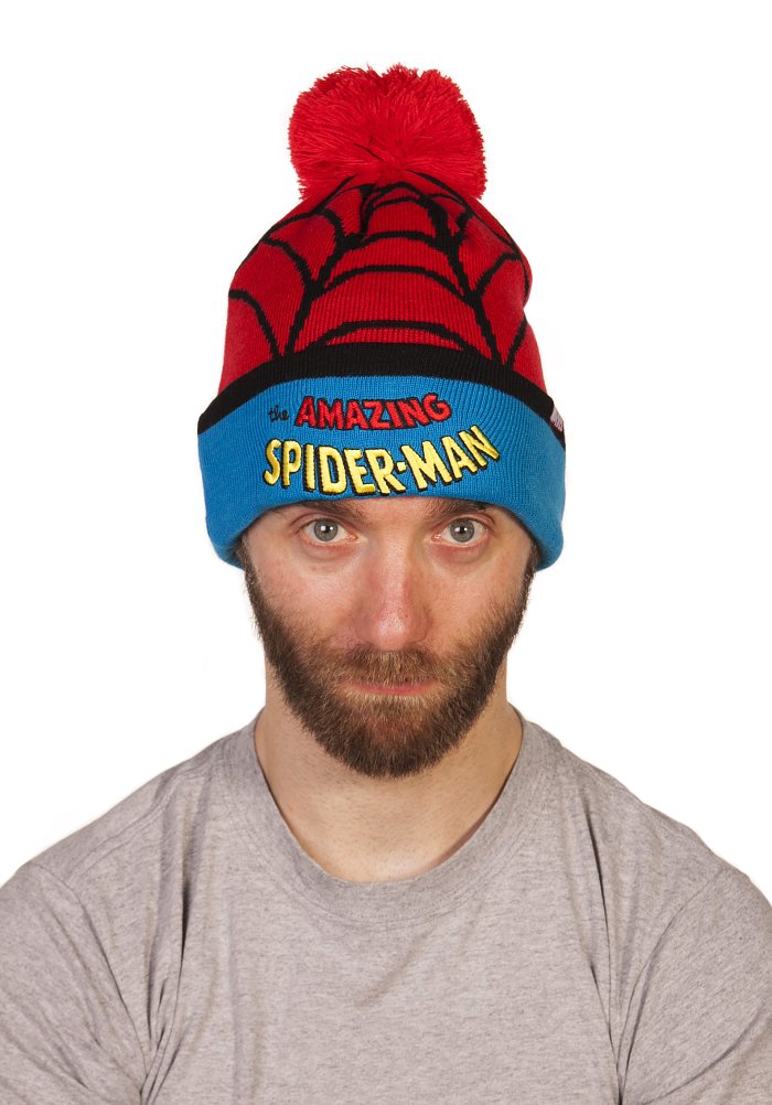 Retro_Amazing_Spiderman_Cuff_Beanie_Hat_from_Addict_Model_hi_res