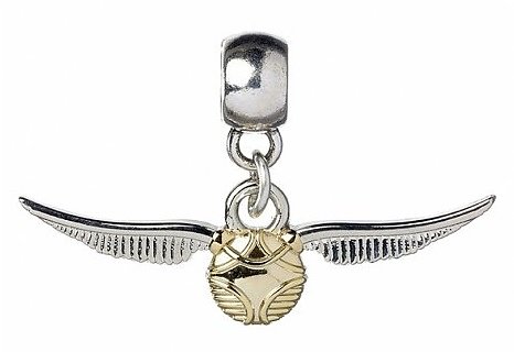 Silver Plated Harry Potter Golden Snitch Slider Charm
