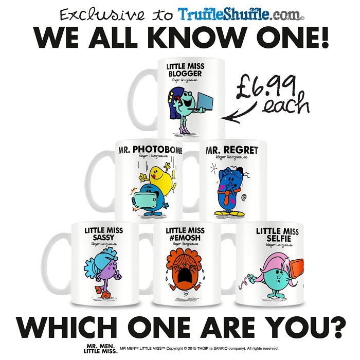 Mr Men and Little Miss Parody Mugs - exclusive to TruffleShuffle.com
