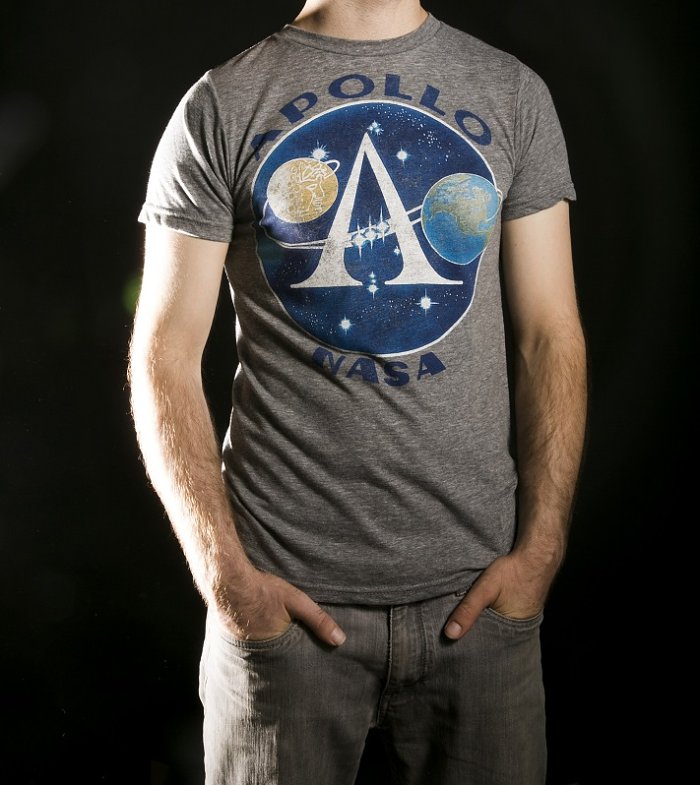 Men's Grey Marl Apollo Program NASA T-Shirt from Palmercash