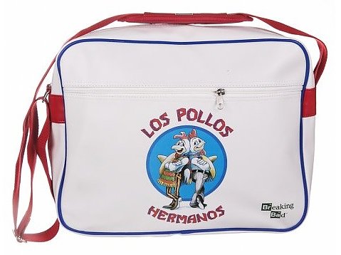 White PU Breaking Bad Los Pollos Messenger Bag