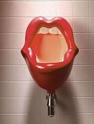 World famous lips urinal!